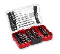 Original Einhell M-CASE 39-piece impact-resistant accessory set (25 mm bits, metal drill bits, 60 mm bit holder, socket spanner, countersink incl. storage box)