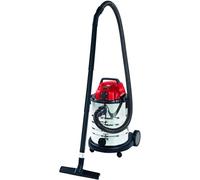 Einhell Wet and Dry Vacuum Cleaner 1500W, 30L Stainless Steel Tank, Power Take Off, incl. Plastic Suction Hose, Floor/Crevice Nozzle, filters TE-VC 1930 SA