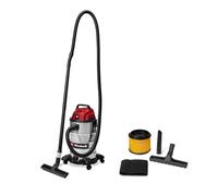 Einhell Wet and Dry Vacuum Cleaner 950W, 190 Mbar Suction Capacity, 30L Stainless Steel Container, Rollers, Accessory Bracket Including Various Filters and Nozzles TC-VC 3055 S