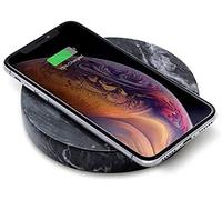 Einova Wireless Charging Stone, Wireless Smartphone Charging Compatible with Qi Devices iPhone 12/11/11 Pro/XS/XS Max/8/8 Plus/AirPods/AirPods Pro/Samsung Galaxy S20/S10/Galaxy S9/S9Plus, Black Marble