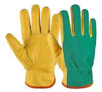 EINSKEY Gardening Gloves for Men Women, Tough Thorn Proof Leather Safety Work Gloves, Heavy Duty Rigger Protective Gloves with Strong Grip for Garden Yard Mechanic Welding