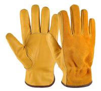 EINSKEY Gardening Gloves for Men Women, Tough Thorn Proof Leather Safety Work Gloves, Heavy Duty Rigger Protective Gloves with Strong Grip for Garden Yard Mechanic Welding