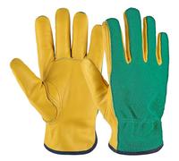 EINSKEY Gardening Gloves for Men Women, Tough Thorn Proof Leather Safety Work Gloves, Heavy Duty Rigger Protective Gloves with Strong Grip for Garden Yard Mechanic Welding