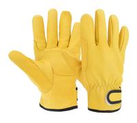 EINSKEY Goat Leather Work Gloves for Men & Women - Thorn Resistant Gardening Gloves, Robust for Construction Site, Woodworking, Welding, Rose Cutting and Household