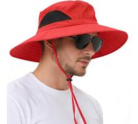 EINSKEY Wide Brim Sun Bucket Hat, Waterproof Boonie Hat for Men & Women | UPF 50+ UV Protection, Adjustable Fit, Chin Strap & Sweatband, Foldable Durable for Fishing Hiking Garden Beach