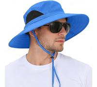 EINSKEY Wide Brim Sun Bucket Hat, Waterproof Boonie Hat for Men & Women | UPF 50+ UV Protection, Adjustable Fit, Chin Strap & Sweatband, Foldable Durable for Fishing Hiking Garden Beach