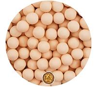 EinsSein 0,35kg Sugared Crispy Chocolate Pearls Large Apricot Glossy Heart Chocolates Sweets dragées Dragees Wedding mini Favours Guests Shapes Chocolate Table Hearts Party Baptism Sweet sugared
