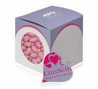 EinsSein 0.5kg Easter Chocolate Eggs - Strawberry Flavour, Matte Pink Finish, Luxury Easter Gift for Children & Adults, Sweet Treat Chocolate Eggs for Easter Celebrations