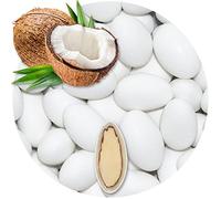 EinsSein 0,5kg Sugared Almonds Chocolate coconut white matt Chocolate Almonds wedding sugar sweets almond dragees baptism dragee cake balls candy coated sweet weddings favours dragée gift fillers