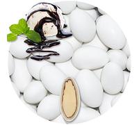 EinsSein 0,5kg Sugared Almonds Chocolate stracciatella white matt Chocolate Almonds wedding sugar sweets almond dragees baptism dragee cake balls candy coated sweet weddings favours dragée gift