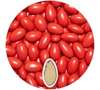 EinsSein 0,5kg Sugared Almonds Colorato red glossy Wedding sugar sweets almond dragees baptism dragee cake balls candy coated sweet for weddings favours gift box sugred fillers chocolate chocolates