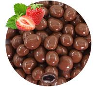 EinsSein 0.8 kg chocolate strawberries | Whole milk chocolate candied strawberries | Alternative for freeze-dried strawberries with chocolate and mega delicious | Chocolate strawberries | Chocolate