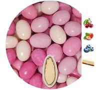 EinsSein 1kg Sugared Almonds Chocolate Mixed Tastes rosa-pink glossy Chocolate Almonds wedding sugar sweets almond dragees baptism dragee cake balls candy coated sweet weddings favours dragée gift