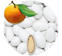 EinsSein 1kg Sugared Almonds Chocolate Orange White matt Chocolate Almonds Wedding Sugar Sweets Almond Dragees Baptism dragee Cake Balls Candy Coated Sweet Weddings Favours dragée Gift fillers
