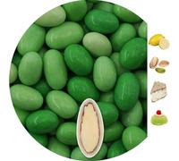 EinsSein Chocolate Almonds Mixed Flavors green glossy 1kg | 160 pieces Sugar Candy Coated Jordan Almond | Dragees for Weddings Baptism & Party Favors (Gift Box Fillers) | Wedding Favours