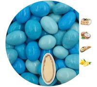 EinsSein Chocolate Almonds Mixed Flavors light blue-blue glossy 1kg | 160 pieces Sugar Candy Coated Jordan Almond | Dragees for Weddings Baptism & Party Favors (Gift Box Fillers) | Wedding favours