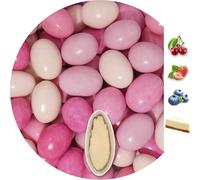 EinsSein Chocolate Almonds Mixed Flavors rosa-pink glossy 1kg | 160 pieces Sugar Candy Coated Jordan Almond | Dragees for Weddings Baptism & Party Favors (Gift Box Fillers) | Sweet for wedding favours
