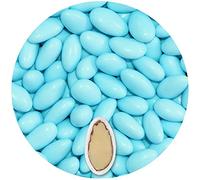 EinsSein Sugared Almonds Colorato light blue glossy 500g | 120 pieces Sugar Candy Coated Jordan Almond | Dragees for Weddings Baptism & Party Favors (Gift Box Fillers) | Sweet for wedding favours