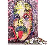 Einstein Puzzle for Adults 1000 Pieces Wood Puzzles Jigsaw Puzzles for Adults Educational Game Challenge Toy 1000pcs (75x50cm)