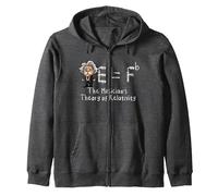 Einstein's Theory of relativity musicians E = Fb E = Fb E = mc2 Zip Hoodie, Adult Unisex, Dark Heather Grey, S
