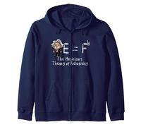 Einstein's Theory of relativity musicians E = Fb E = Fb E = mc2 Zip Hoodie, Adult Unisex, Navy, XXL
