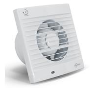 EINTTAX 4 Inch 100mm Bathroom Extractor Fan with Timer, Wall/Window/Ceiling Mounted Exhaust Fan, 12W 130m³/h Silent Extractor Fan for Bathroom, Kitchen, Toilet, White