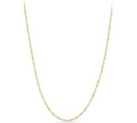 Einzelstück Singapore Chain Necklace | Solid 925 Sterling Silver 14K Gold & Rosegold | Twisted Chain | Minimalist Women's Necklace without pendant | Memory (Gold)