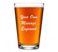 EIO Gifts Personalised Conique Toughened 570ml Pint Glass - Engraved with Your Custom Text
