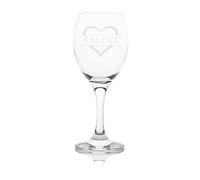 EIO Gifts Personalised Heart and Name Design Wine Glass - Enter Your Custom Engraving