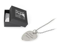 EIO Gifts Personalised Plectrum Ballchain Necklace - Engraved with Your Custom Text