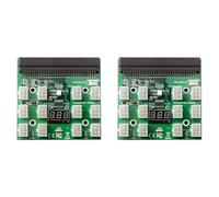 Eioeeklop 2X Breakout Board 12 Port 6Pin LED Display 12V Power Supply Server Adapter for 1200W 750W PSU GPU Miner Mining BTC