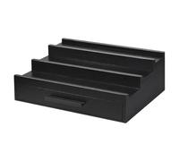 Eioeeklop Perfume Organizer Tray Fragrance Rack Three-Layer Perfume Holder Fragrance Display Black Perfume Organizer with Drawers