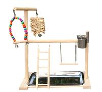 Eioeeklop Small and Medium-Sized Parrot Wooden Racks and Parrot Play and Fitness Areas are Designed for Small Parrots