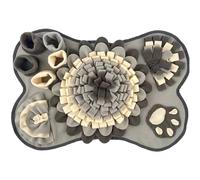 Eioflia Dog Feeding Watering Supplies, Snuffle Mat for Dog, 25x17 Inch Large Washable Dog Snuffle Master with Bb Squeaker Non-Slip Sniffing Feeding Mat Funny Brain Games, Grey