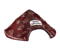 Eioflia Toad House 8x4in Leaf Pattern Frog House Resin Protective Toad Habitat with Welcome Sign Cute for Outside Garden, Zoo, Aquarium, Brown, Outdoor Statues