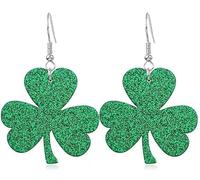 Eioi & Lmnm St. Patrick's Day Earrings for Women, Acrylic St. Patrick's Day Dangle Earrings, Cute Lightweight Glittering St Patrick Earring, Irish Jewelry Holiday Accessories Party Decoration, One