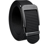 EIOKBECY Ratchet Golf Belt for Men, 1.38" Nylon Web Tactical Belts with Automatic Slide metal Buckle, No Holes Adjustable Fit Everywhere