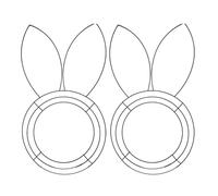 EIOLWJIEO 2piece Easter Wire Frame Personalized Decorations Garden Rabbit Indoor Decoration 2pcs/set Coil And Outdoor Bunny