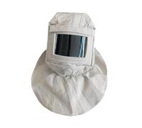 EIOLWJIEO Designed Elastic Interior To Effectively Prevent Dust And Fine Particles Entering. Offers Better During Work. Canvas Sandblasting Hood Cap Clear Glass Lens Breathable Paint