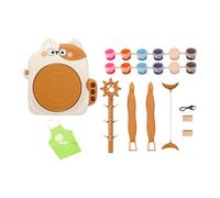 EIOLWJIEO DIY Ceramic Pottery Machine Fun Clay Making Experience Soft Offers Variety for Young Artists Creativity Children Electric Pottery Wheel Kids Craft Toys