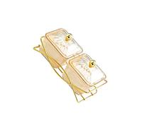 EIOLWJIEO Functional Glass Condiment Serving Tray Bar Container Serving Dishes Easy to At Gatherings Thick Stand Keeps Bowl Stable and Won't Wobble Fruit Dessert Snacks Platter Glasses Bowl