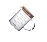 EIOLWJIEO Glass Measuring Cup Clear Measurement High Borosilicate Jug Scale Designed to Withstand Heat Resistant Temperatures and Freezing Freezer Safe Cooking Stovetop Oven V Shaped Spout, 350ml