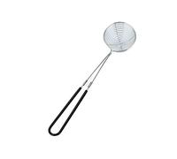 EIOLWJIEO Home Noodles Skimmer Spoon Stainless Steel Strainer Scoop Nonslip Handle Cookware Cooking Tool Kitchen Accessories, Black, Small