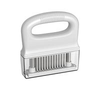 EIOLWJIEO Jaccard Meat Tenderizer Tool Comfortable Handle Easy to Assemble Meat Tenderizer Stainless Steel Meat Tenderizer Machine, White