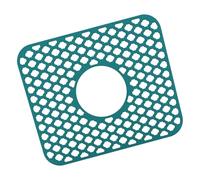 EIOLWJIEO Kitchen Sink Drainage Pad with Center Drain Silicone Sink Mat Cushions Fragile Glassware While Preventing Damage Silicone Mat Anti Slip Soft Rubber Pad, Green, 34.5x29.5x0.7CM