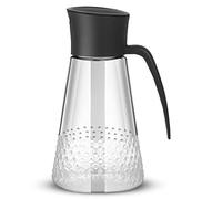 EIOLWJIEO Oil Dispenser Soy Sauce Bottle with Handle Container Refillable Pouring Cruet Salad Dressing Pot Household Accessories, Black