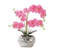 EIOLWJIEO Realistic Appearance Faux Orchid In Pot Long-lasting Durability And Wide Application Elegant Artificial Orchid In Pot, pink