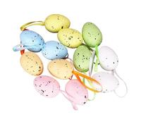 EIOLWJIEO Sprightly Easter Egg Hanging Ornaments Multicolor Creating Space Saving Holiday Decor Kids Gifts Happy Easter Speckled Eggs Basket Toys Adults Kids Gift, Style A