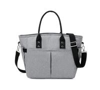 EIOLWJIEO Stay Organized On Go with Insulated Lunch Bag and Multi-Functional Pockets Insulated Lunch Bags OxfordCloth Storage Bag, Grey