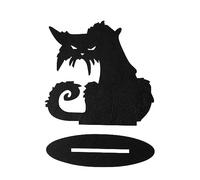 EIOLWJIEO Unique Black Riding Witch For Halloween Home Decoration Black Cat Home Creationary Wooden Ornaments Wood Boiler Witch, black cat